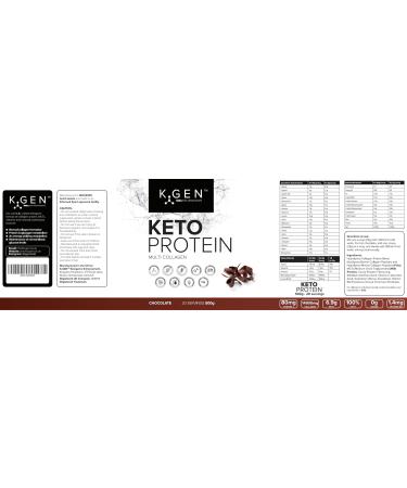 K-GEN Keto Collagen Protein Powder Natural Multi Collagen Chocolate Blend Coconut MCT Vitamin C+B6 | UK Made Advanced Ketosis for Keto & Paleo | Low Carb Free-from: Sugar Whey & Gluten Chocolate 500g 500 g (Pack of 1) - Buy Online on GoSupps.com