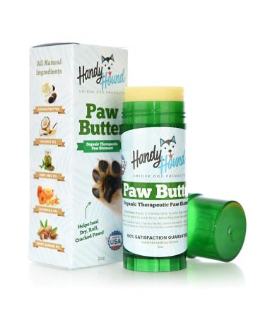 Handy Hound Paw Butter - All-Natural Organic Dog Balm for Paws and Nose Made in The USA - Soother and Dog Moisturizer for Dry Skin - 2 OZ