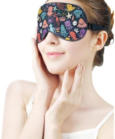 Octopus Funny Sleep Mask Eye Cover | Adjustable Strap for Sleeping | Blocks Light for Night Travel and Naps | Men and Women - Buy Online on GoSupps.com