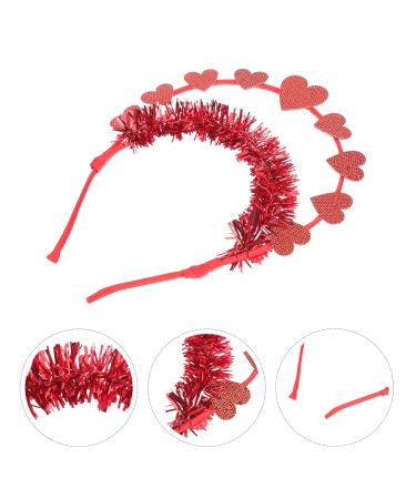 Lurrose Red Love Heart Headband - Sequin Valentine s Day Hair Accessories | Glitter Heart Headdress for Parties & Weddings - Buy Online on GoSupps.com