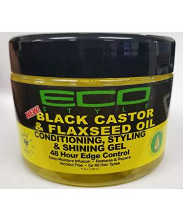 Ecoco Eco Style Black Castor Oil & Flaxseed Oil 48 Hour Edge Control 11 Ounce