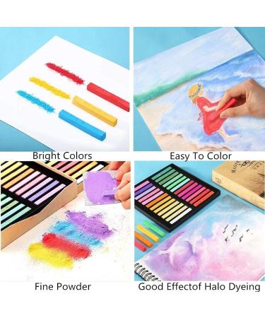 Non-Toxic Square Soft Pastels Set - 12 Colors | Artist Chalk Pastel Sticks for Art Drawing and Painting - Professional Quality - Buy Online on GoSupps.com