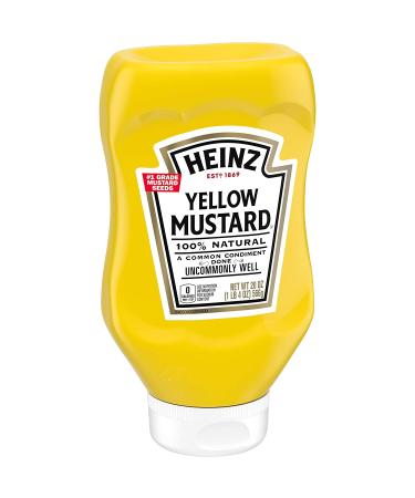 Heinz Yellow Mustard 20oz: Classic Condiment for Hot Dogs & Sandwiches - Buy Online on GoSupps.com