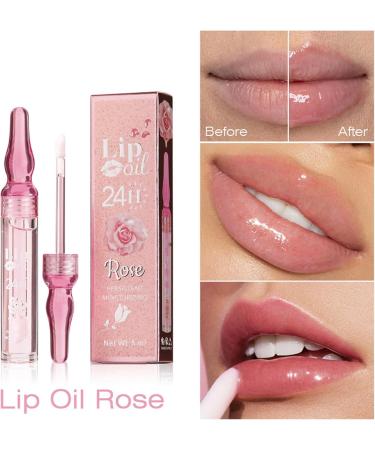  Fictory 2PCS Lip Plumping Gloss Long-Lasting Moisturizing Rose Petals Lip Plumping Filler for Women - Buy Online on GoSupps.com