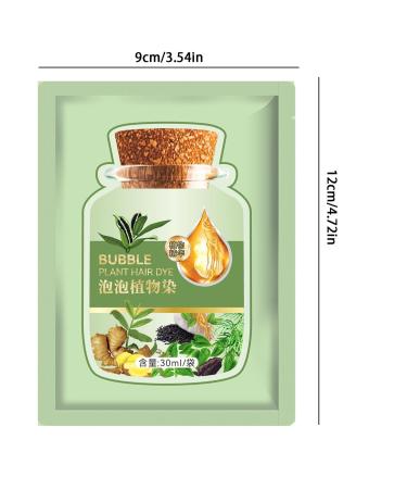 Natural Plant Hair Dye - 10Pcs Bubble Formula | Fast Coloring Mild Care Long-lasting Brown - 30ml Each - Buy Online on GoSupps.com