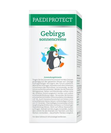 PAEDIPROTECT Mountains Cream SPF 50 - Sunscreen for Sensitive Skin Vegan Sun Protection for Children & Adults 75ml (No Microplastics No Perfume) - Buy Online on GoSupps.com