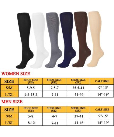 Chic Diary Compression Stockings for Men & Women | Thrombosis Socks for Running Travel & Pregnancy | L-XL Coffee Brown - Buy Online on GoSupps.com