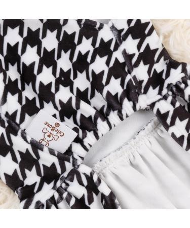 Cutebone Houndstooth Dog Dress with Turtleneck | Puppy Skirt Costume & Pet Outfit | Ideal Birthday Gift - Buy Online on GoSupps.com