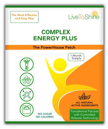 Live To Shine Energy Be Patch - Natural Ingredients for Energy Alertness and Wellbeing - USA Made