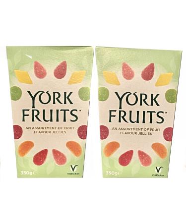 York Fruits York Fruits 2 x 350g Christmas Candy Boxes Lemon Cherry Raspberry Mandarin Strawberry Lime