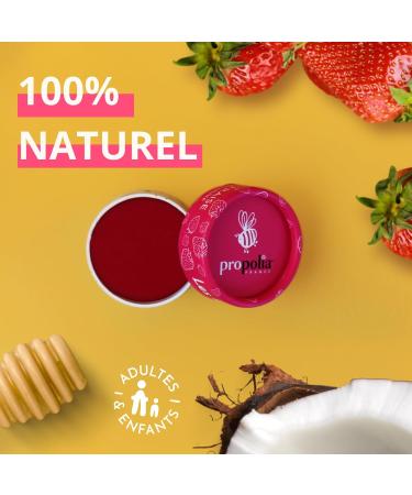  Propolia PROPOLIA - Tinted lip balm Strawberry - Repairs and nourishes dry and damaged lips - Honey Beeswax and Shea - 100% natural - Made in France - Pot 6g - Buy Online on GoSupps.com