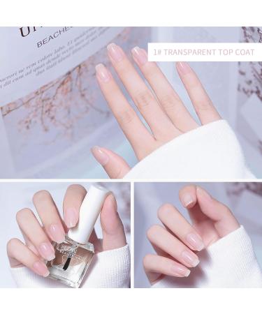 TBeautfave Clear Nail Polish Base Coat Top Coat With a Vegan Formula Quick Dry Top Coat Nail Polish Breathable Nail Polish No Need Cure Nail Gel Polish Nail Varnish at Home Transparent - Buy Online on GoSupps.com