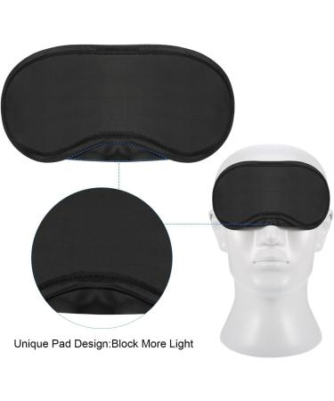 10 Pack Black Sleep Mask Eye Cover - Soft & Comfortable Blindfold with Nose Pad & Adjustable Strap for Women, Men, Kids - Ideal for Travel, Sleep, Shift Work, Naps - Buy Online on GoSupps.com