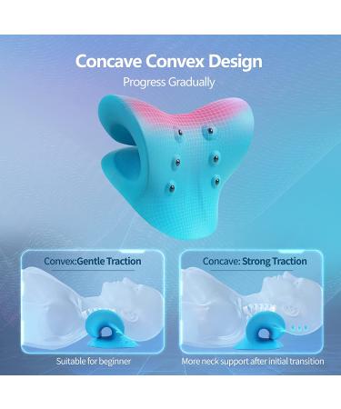 Neck and Shoulder Relaxer with Magnetic Therapy | Cervical Neck Traction Device for Pain Relief - Blue - Buy Online on GoSupps.com