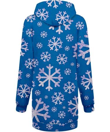 Shop Women's Cartoon Christmas Costume Dress - Sexy Oversized Long-Sleeved Party Dress with Bag - Elegant Mini Dress in Blue - Buy Online on GoSupps.com