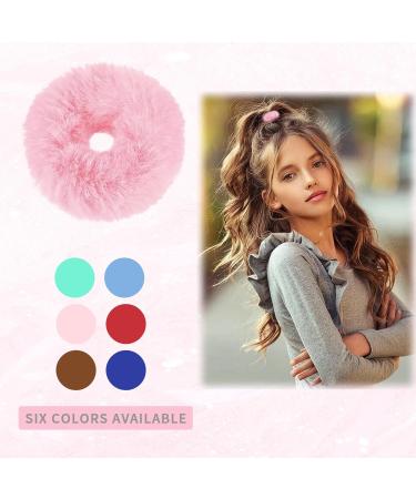 PLATEYTR 12 Pieces Hair Bands for Girls Pink Hair Bands Pink Hair Accessories Handmade Pink Pom Pom Hair Bands for Ponytails and Marble Hair - Buy Online on GoSupps.com