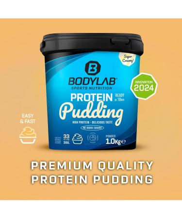 BODYLAB24 Protein Pudding Banana 1000g - 25g Protein per Serving Quick & Easy Preparation Ideal Protein-Rich Snack - Buy Online on GoSupps.com