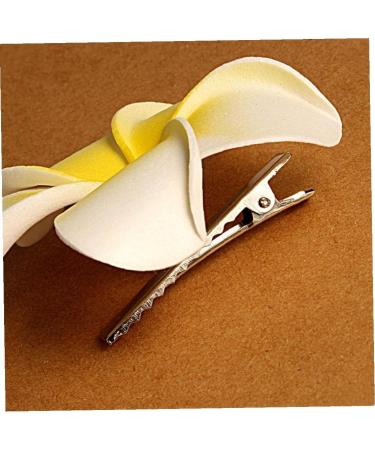 4 Pieces Plumeria Flower Clips - Hawaiian Foam Hair Clips for Bridal Wedding & Beach Decor - Buy Online on GoSupps.com