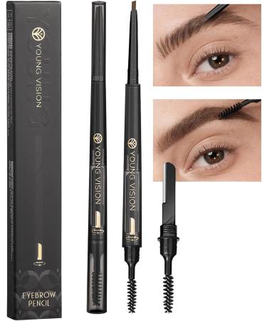 Waterproof Eyeliner Precision High-Pigmented Creamy - Eyebrow Trimmer and Brush Design Waterproof Retractable Eyeliner Makeup for Daily Use Beginner Friendly 02 - Buy Online on GoSupps.com