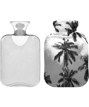 NAANLE 2L Coconut Palm Transparent Hot Water Bottle with Lid - Ideal for Menstrual Cramps Pain Relief & Heat Therapy - Buy Online on GoSupps.com