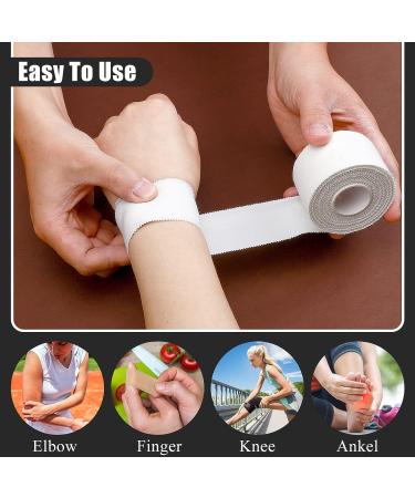 12 Rolls 1.5 in White Athletic Sports Tape Pre Wrap - Strong, Easy Tear Tape for Injury Wrap in Football, Baseball, Hockey, Soccer, Gymnastics - No Sticky Residue - 32.8 Feet Roll - Buy Online on GoSupps.com