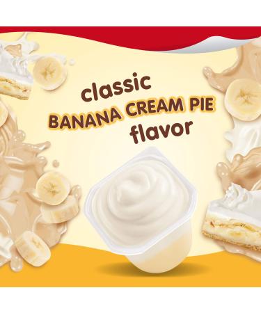 Snack Pack Banana Cream Pie Pudding Cups - 4 Count | 12 Pack - Delicious Instant Dessert - Buy Online on GoSupps.com