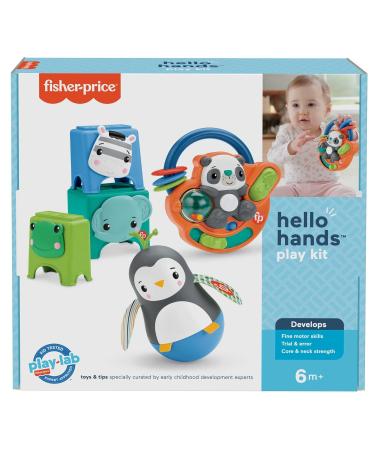 Fisher-Price HFJ93 Fine Motor Skills Gift Set | 3 Activity Toys for Babies 6 Months+ | International Shipping Available - Buy Online on GoSupps.com