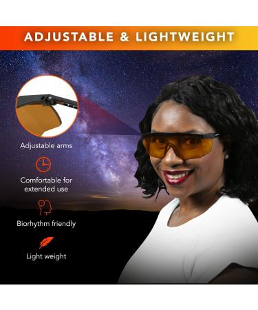 Sleep Enhancing Amber Glasses | Anti Blue & Green Light Blocking | Better Night Sleep & Eye Strain Relief for Men & Women - Buy Online on GoSupps.com