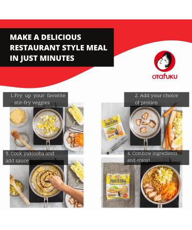 Otafuku Yakisoba Noodles with Yakisoba Sauce - Japanese Stir-Fry Noodles (2 Servings) - Buy Online on GoSupps.com