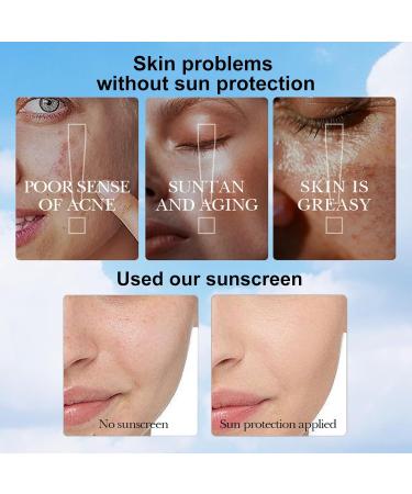 Face Sunscreen Suncream PA +++ - Hyaluronic Acid Spf 60 Face Moisturiser - Waterproof High-Power Durable Spf Face Moisturiser - Long-Term Block UVA/UVB & Sunburnspots - Anti-Aging Anti-Wrinkles - Buy Online on GoSupps.com