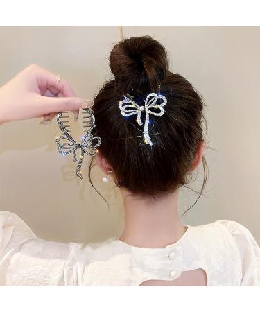 2 PCS Luxury Pearl Butterfly Hair Clips - Korean Style Hair Accessories for Women Girls (Gold + Black) - Buy Online on GoSupps.com