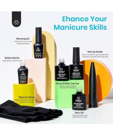 Beetles 53 Pcs Gel Nail Polish Kit with UV LED Light | World Travel Collection | Soak Off 32 Colors Christmas Manicure Set | Rainbow Falls-12 Colors - Buy Online on GoSupps.com