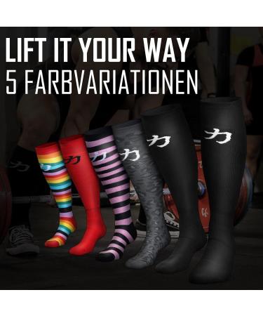 Buy Strength Shop Sport Compression Stockings for Men & Women - Breathable Weightlifting & Deadlift Socks (Size 39-48.5) - Black - Buy Online on GoSupps.com