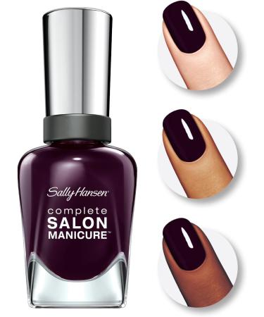 Sally Hansen Complete Salon Manicure Nail Polish Purple Shades 14.7 ml Pat on the Black - Buy Online on GoSupps.com