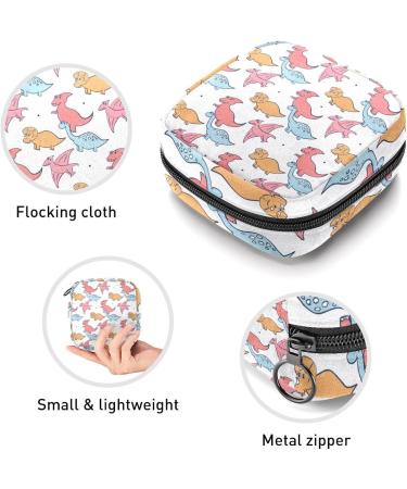 Anna Cowper Dinosaur Pink Sanitary Napkin Storage Bag Feminine Menstrual Cup Pouches Nursing Pad Holder Tampon Bags Portable Period Bag for Women Teen Girls 1Pcs Multi-colored 5 - Buy Online on GoSupps.com
