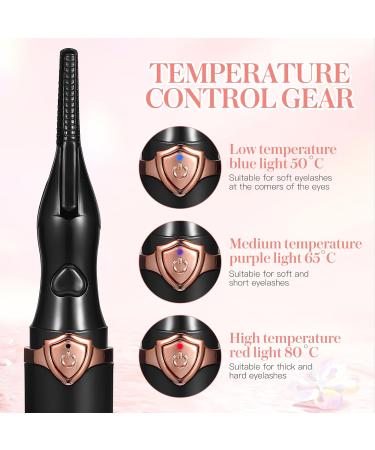 Baluue Heated Eyelash Curler - USB Rechargeable Electric Lash Curler for Effortless Long-Lasting Curls | Perfect Makeup Tool for Girls & Women - Buy Online on GoSupps.com