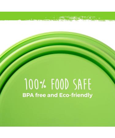 Mighty Paw Foldable Dog Bowl Set | 2-Piece Silicone Travel Bowl (Green) - Light Leak-Proof Large Capacity for International Orders - Buy Online on GoSupps.com