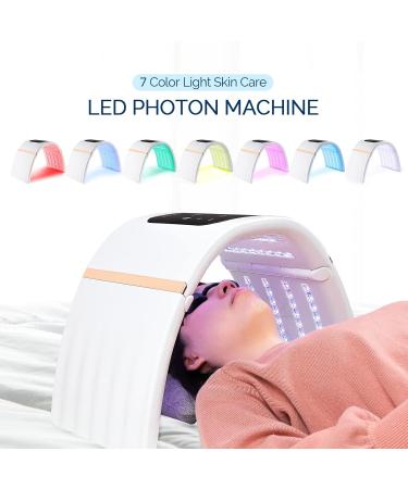 7 Colors Led Face Mask Red Light Therapy Lamp For Face & Body Led Face Light Therapy Mask Beauty Home & Salon Use Upgraded white - Buy Online on GoSupps.com