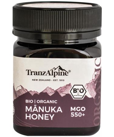 Manuka Honey MGO 550+ ORGANIC 250 g - TRANZALPINE
