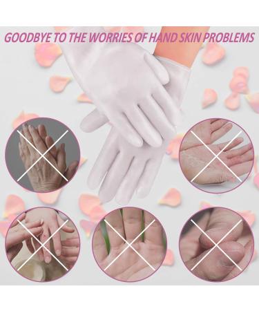 Silicone Moisturizing Gloves Reusable Hand Care Gloves Spa Gel Hydrating Gloves for Women Men Repairing Dry Cracked Softening Rough Skins Calluses (1Pair-White) - Buy Online on GoSupps.com