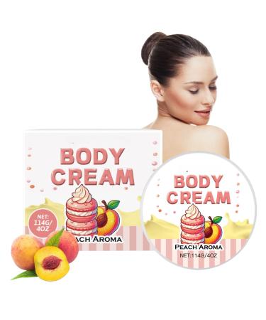 Peach Body Butter - Body Creams for Women - Body Lotion - Body Butter for very Dry Skin - Face & Body Moisturizer with Peach Extract - Hydrating & Firming