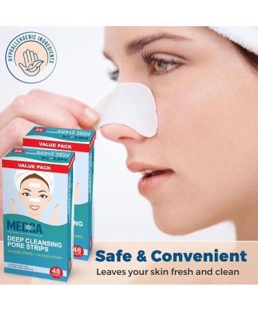 Nose Pore - Blackhead Removing and Pore Unclogging Deep Cleansing Pore Strip Combo Pack 96 Count Strips - Buy Online on GoSupps.com