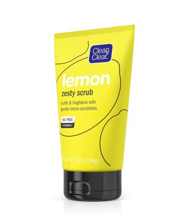 Clean & Clear Lemon Zesty Facial Scrub - Oil-Free Vitamin C Face Scrub with Lemon Extract Buffs & Brightens 4.2 oz (Pack of 2 - Buy Online on GoSupps.com
