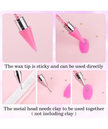 Prasacco 2 Pieces Rhinestone Picker Dotting Pen Rhinestone Picker Tool Rhinestone Picker Dotting Wax Pen Rhinestone Gems Crystals Studs Picker Wax Pencil Pen Nail Art DIY Decoration Tool - Buy Online on GoSupps.com