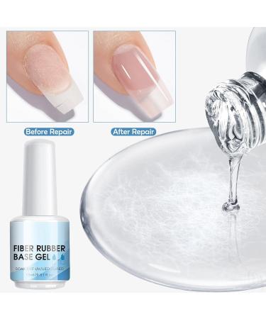  Nudorpn Nail Builder Gel | Clear Fiberglass Base Gel for Nails | Quick-Drying 15ml Manicure Accessories for Women for Salon Travel Outdoor Indoor and Home Use - Buy Online on GoSupps.com