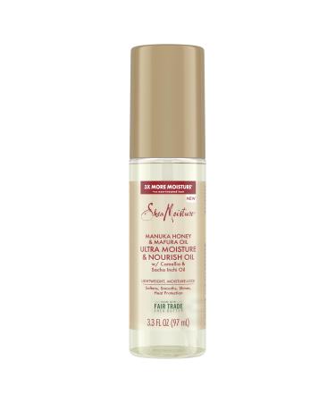 SheaMoisture Ultra Moisture & Nourish Oil Manuka Honey & Mafura Oil for Lightweight Moisture-Lock 3.3 oz