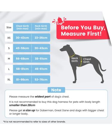 Buy Pawaii Dog Harness for Small Dogs - Anti-Pull Padded Reflective - Denim Blue (S: Chest 43-55cm) - Buy Online on GoSupps.com