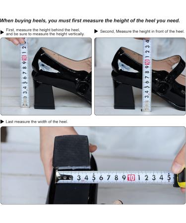 HARFINGTON Heel Repair Replacement - 1 Pair High Chunky Heel DIY for Women Shoes Black - International Shipping Available - Buy Online on GoSupps.com