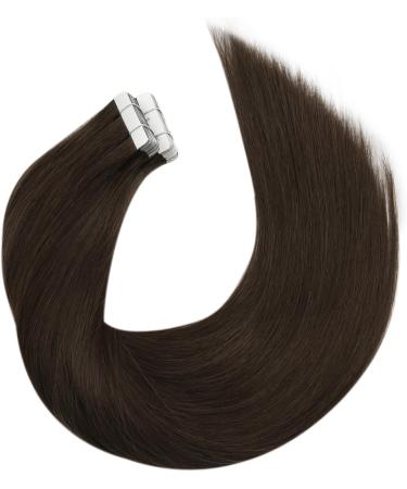 Moresoo Dark Brown Tape in Hair Extensions 10 inch #4 - 100% Human Hair 20 Pieces/30g - Buy Online on GoSupps.com