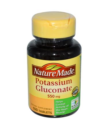Nature Made Potassium Gluconate 550 mg 100 Tablets - 2pc
